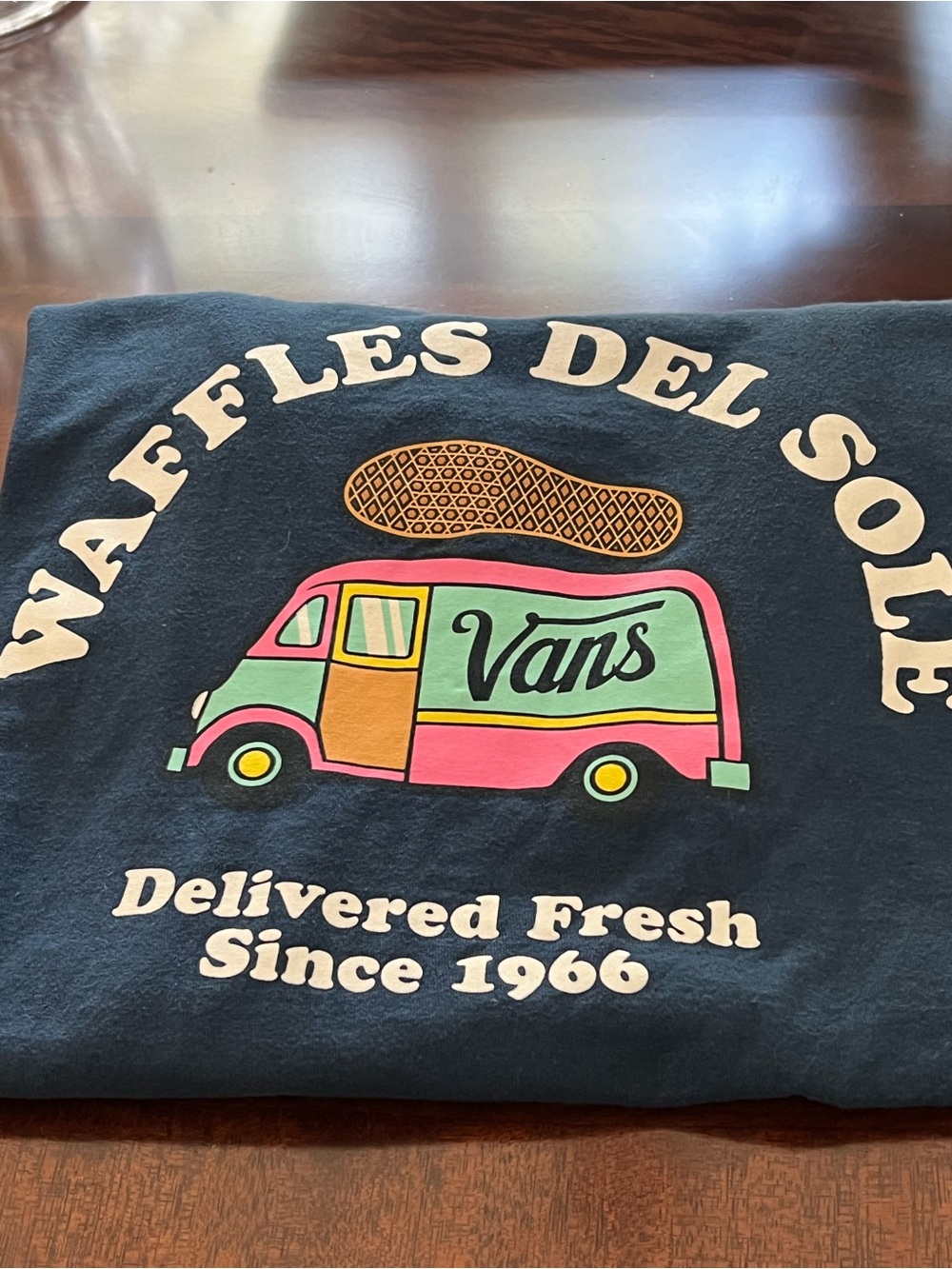 Vans Waffle Del Sole Navy Tee Size XL